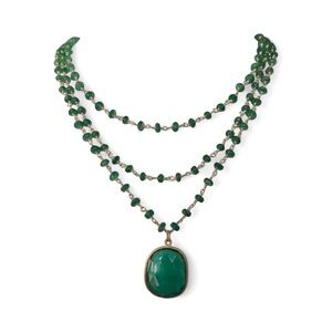 Emerald Multi Strand Necklace